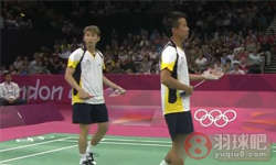 2012年奥运会羽毛球比赛 蔡赟 傅海峰(中国)VS方介民 李胜木(中华台北) 男双1 8决赛高清比赛录像