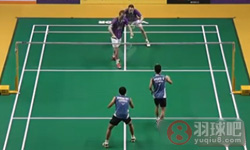 2015年马来西亚羽毛球公开赛 玛蒂亚斯·鲍伊/卡斯腾·摩根森VS 费尔纳迪/凯文·桑加亚·苏卡穆约男双1 16决赛录像