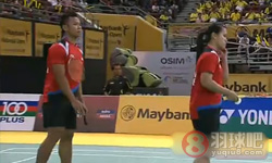2012年马来西亚羽毛球公开赛 陈炳顺/吴柳萤VS 丹尼·巴瓦·克里斯南塔/梁语嫣混双1 4决赛录像