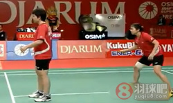 2012年印度尼西亚羽毛球公开赛 格雷西娅·波莉/梅利亚娜·乔哈里VS田卿 赵芸蕾（中国） 女双半决赛比赛录像