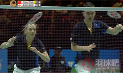 2014年全英羽毛球公开赛 张楠/赵芸蕾VS 克里斯·爱德考克/加布里·爱德考克混双1 4决赛录像