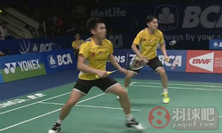 2014年印度尼西亚羽毛球公开赛 李龙大 柳延星( 韩国 ) VS 陈文宏 陈伟强男双1 4决赛高清比赛录像