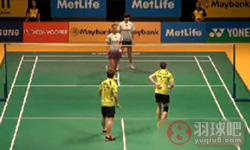 2014年马来西亚羽毛球公开赛 马晋/唐渊渟VS 当甲农·阿伦革颂/库查拉·沃拉威七猜恭女双1 8决赛录像