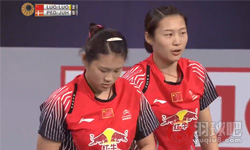 2014丹麦羽毛球公开赛 骆赢 骆羽(中国)VS克里斯汀娜·佩蒂森 卡米拉·吕特·尤尔(丹麦) 女双1 8决赛高清比赛录像