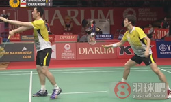 2013年印度尼西亚羽毛球公开赛 申白喆/柳延星VS 阿尔文·尤利安托·钱德拉/马尔基斯·基多 ( 印度尼西亚 )