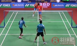 2014年印度羽毛球公开赛 傅海峰/张楠VS 塔伦·科纳/桑亚尔男双1 16决赛录像