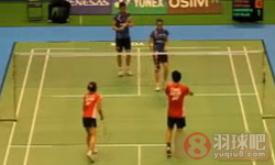2011年日本羽毛球公开赛 张楠/赵芸蕾VS 桥本博且/藤井瑞希混双1 16决赛录像