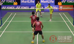2014年香港羽毛球公开赛 康骏 刘成(中国)VS嘉村健士 园田启悟(日本) 男双1 16决赛录像
