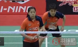 2014年尤伯杯羽毛球锦标赛 周凯华/潘乐恩VS 沙威丽·阿米达拜/当甲农·阿伦革颂女双资格赛录像