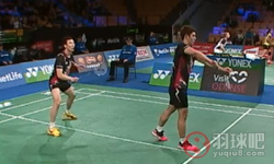 2014丹麦羽毛球公开赛 李龙大 柳延星(韩国)VS安德斯·斯考劳普·拉斯姆森 金·阿斯特鲁普·索伦森(丹麦) 男双1 8决赛高清录像
