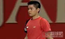 2012年印度尼西亚羽毛球公开赛  西蒙·桑托索VS  狄奥尼修斯·哈永·伦巴卡男单1 4决赛录像