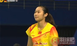 2012年中国羽毛球公开赛 朱利安·申克VS 王仪涵女单1 4决赛录像