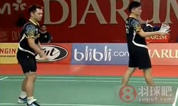2012年印度尼西亚羽毛球公开赛 陈文宏 古健杰(马来西亚)VS玛蒂亚斯·鲍伊 卡斯腾·摩根森男双半决赛比赛录像