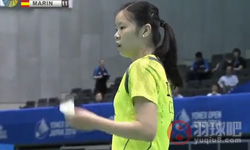 李雪芮VS 卡罗列娜·马琳2014日本羽毛球公开赛 女单1 4决赛高清录像