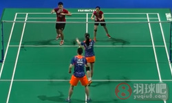 2015年世界羽联总决赛 普拉文·乔丹/戴比·苏珊托VS 刘成/包宜鑫混双资格赛录像