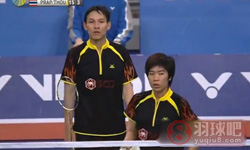 2014年韩国羽毛球公开赛 张楠/赵芸蕾VS 苏吉特·普拉帕卡莫/莎拉丽·桑松卡姆混双1 4决赛录像