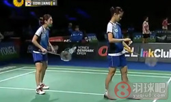 2012年丹麦羽毛球公开赛 当甲农·阿伦革颂/库查拉·沃拉威七猜恭 VS严惠媛 张艺娜（韩国） 女双1 8决赛比赛录像