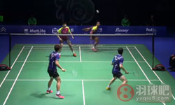 2014年中国羽毛球公开赛 李龙大 柳延星(韩国)VS丹尼·巴瓦·克里斯南塔 查特·奇雅加特(新加坡) 男双1 8决赛录像