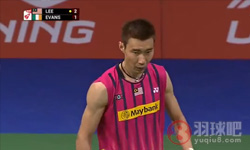 李宗伟(马来西亚) VS 埃文斯(爱尔兰) 2014羽毛球世锦赛 男单1 8决赛高清录像