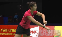 2014年香港羽毛球公开赛 奥原希望(日本)VS卡罗列娜·马琳(西班牙) 女单半决赛比赛录像