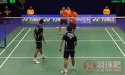 2014年香港羽毛球公开赛 刘小龙 邱子瀚(中国)VS玛尼蓬·宗集 尼迪蓬·潘普佩克(泰国) 男双1 4决赛录像