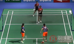 2015年世界羽联总决赛 骆赢/骆羽VS 福万尚子/与犹胡桃女双小组赛录像
