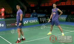 2015年丹麦羽毛球公开赛 张楠/傅海峰VS 陈宏麟/王齐麟男双1 8决赛录像