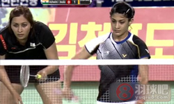 2014年亚洲羽毛球锦标赛 骆赢/骆羽VS 阿什维尼·蓬纳帕/瓦拉·古塔女双半决赛录像