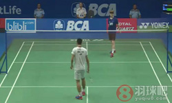 2017年印度尼西亚羽毛球公开赛 周天成VS 安德斯·安东森男单1 8决赛录像