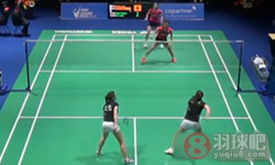 2015年瑞士羽毛球公开赛/ 垣岩令佳 前田美顺VS  德尔菲娜/埃米莉·拉菲尔 ( 法国 )/女双1 8决赛录像